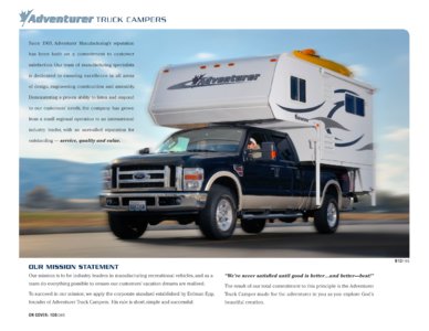 2010 ALP Adventurer Truck Campers Brochure page 2