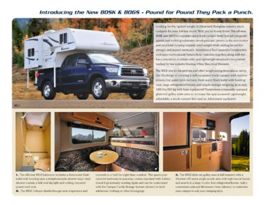 2010 ALP Adventurer Truck Campers Brochure page 9