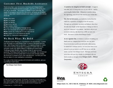 2010 Entegra Coach Cornerstone Brochure page 12