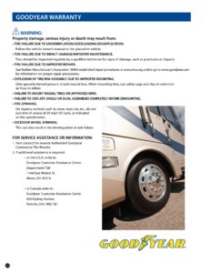 2010 Goodyear RV Tire Care Guide page 22