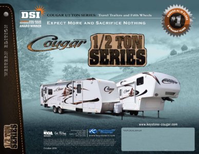 2010 Keystone RV Cougar Half Ton Series Brochure page 1