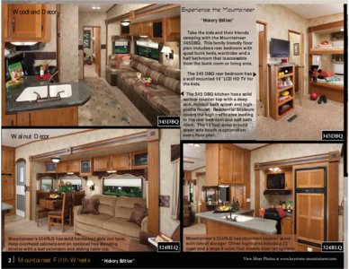 2010 Keystone RV Mountaineer Hickory Edition Brochure page 2