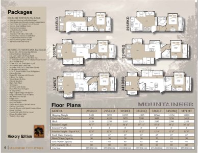 2010 Keystone RV Mountaineer Hickory Edition Brochure page 6