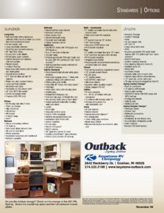 2010 Keystone RV Outback Sydney Edition Brochure page 8