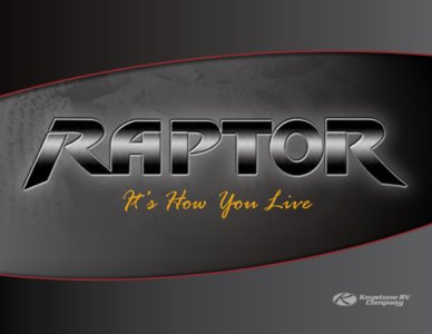 2010 Keystone RV Raptor Brochure page 1