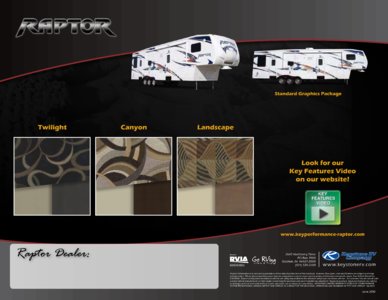 2010 Keystone RV Raptor Brochure page 12