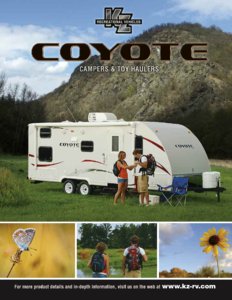 2010 KZ RV Coyote Brochure page 1