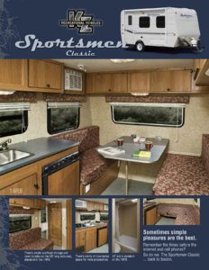 2010 KZ RV Sportsmen Classic Brochure page 1