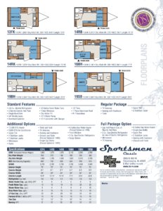 2010 KZ RV Sportsmen Classic Brochure page 2