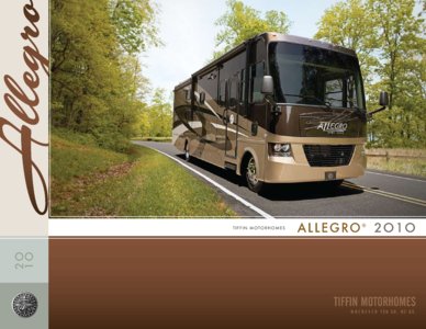 2010 Tiffin Allegro Brochure page 1