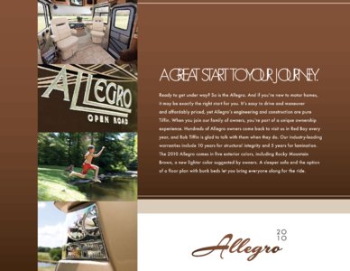 2010 Tiffin Allegro Brochure page 3