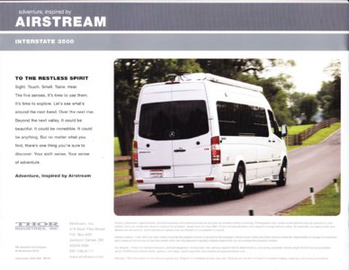 2011 Airstream Interstate 3500 Brochure page 8