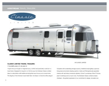 2011 Airstream Travel Trailers Brochure page 12