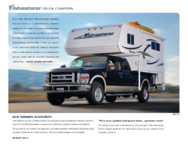 2011 ALP Adventurer Truck Campers Brochure page 2