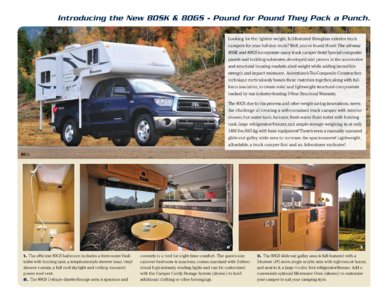 2011 ALP Adventurer Truck Campers Brochure page 9