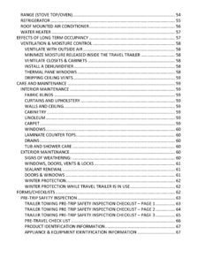 2011 Bigfoot 2500 Series Travel Trailers Owner's Manual page 6