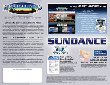 2011 Heartland Sundance Brochure page 8