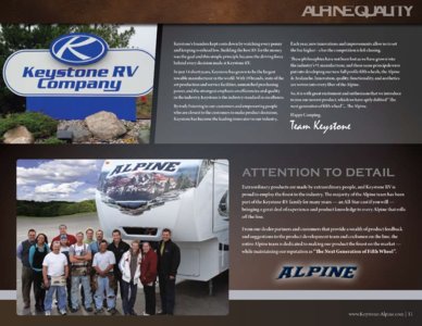 2011 Keystone RV Alpine Brochure page 11