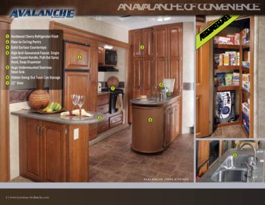 2011 Keystone RV Avalanche Brochure page 2