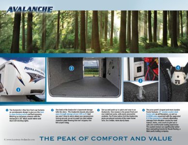 2011 Keystone RV Avalanche Brochure page 8