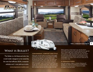 2011 Keystone RV Bullet Ultra Lite Brochure page 2