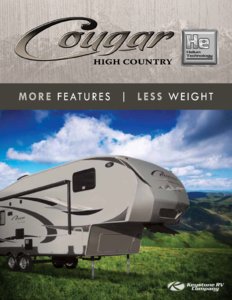 2011 Keystone RV Cougar High Country Brochure page 1