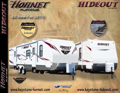 2011 Keystone RV Hornet Platinum Hideout Eastern Edition Brochure page 1