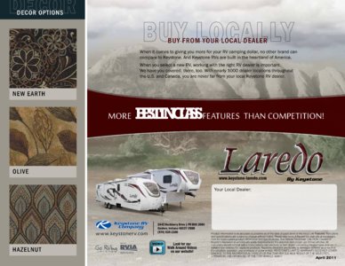 2011 Keystone RV Laredo Brochure page 12
