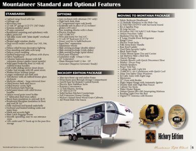 2011 Keystone RV Montana Mountaineer Edition Brochure page 5