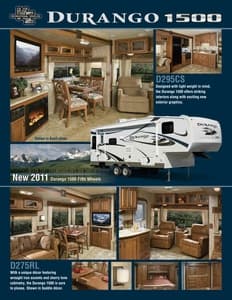 2011 KZ RV Durango 1500 Flyer page 1