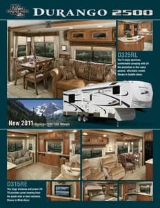 2011 KZ RV Durango 2500 Flyer page 1