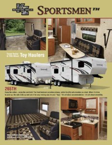 2011 KZ RV Sportsmenth Brochure page 1