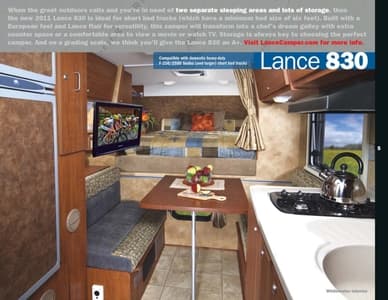 2011 Lance Truck Campers Brochure page 7