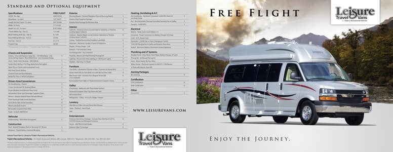 2011 Leisure Travel Vans Free Flight Brochure page 1