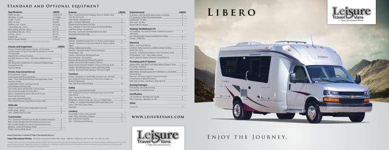 2011 Leisure Travel Vans Libero Brochure page 1