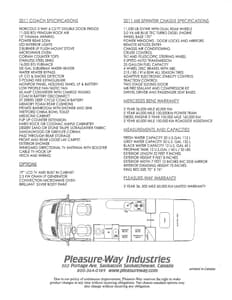 2011 Pleasure-Way Full Line Brochure page 2