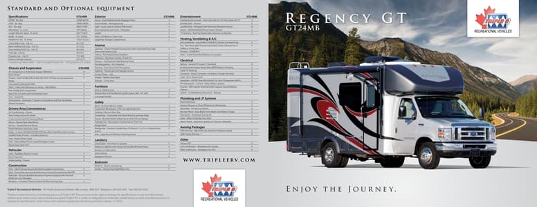 2011 Triple E RV Regency GT GT24MB Brochure page 1