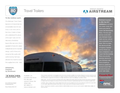 2012 Airstream Travel Trailers Brochure page 24