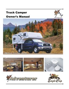 2012 ALP Adventurer Eagle Cap Truck Campers Owner's Manual page 1