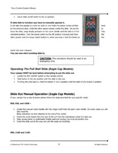 2012 ALP Adventurer Eagle Cap Truck Campers Owner's Manual page 24