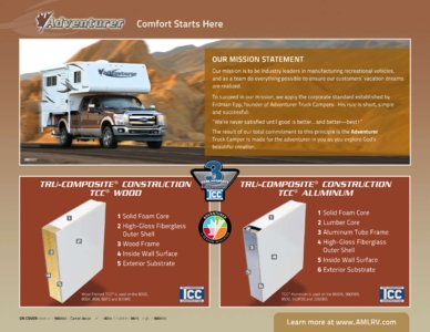 2012 ALP Adventurer Truck Campers Brochure page 2