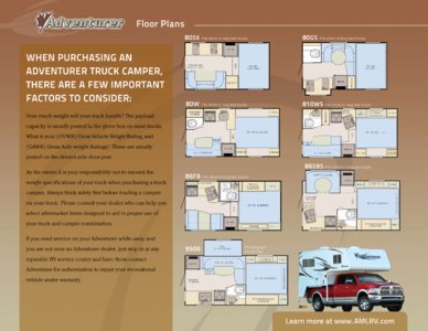 2012 ALP Adventurer Truck Campers Brochure page 10