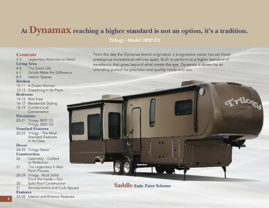 2012 Dynamax Trilogy Brochure page 2