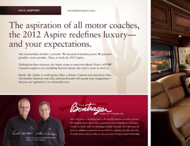 2012 Entegra Coach Aspire Brochure page 2