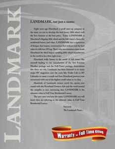 2012 Heartland Landmark Brochure page 2