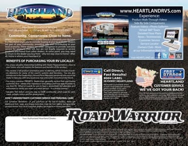2012 Heartland Road Warrior Brochure page 4