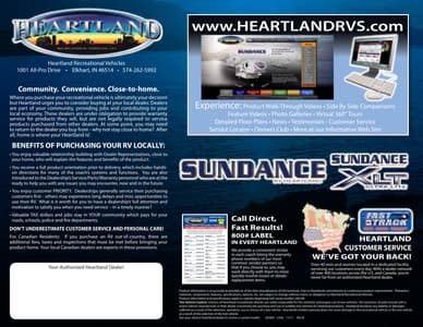2012 Heartland Sundance XLT Brochure page 8