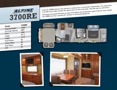 2012 Keystone RV Alpine Brochure page 8