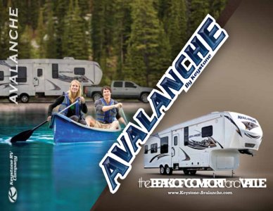 2012 Keystone RV Avalanche Brochure page 1