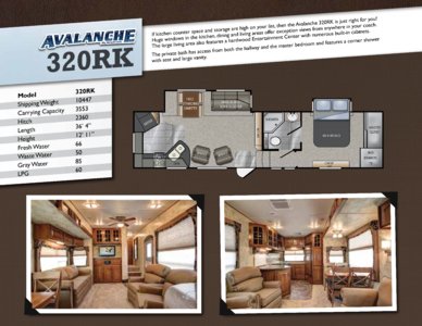 2012 Keystone RV Avalanche Brochure page 4